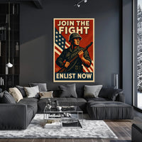 World War II Patriotic Military Recruitment Poster PosterGoat