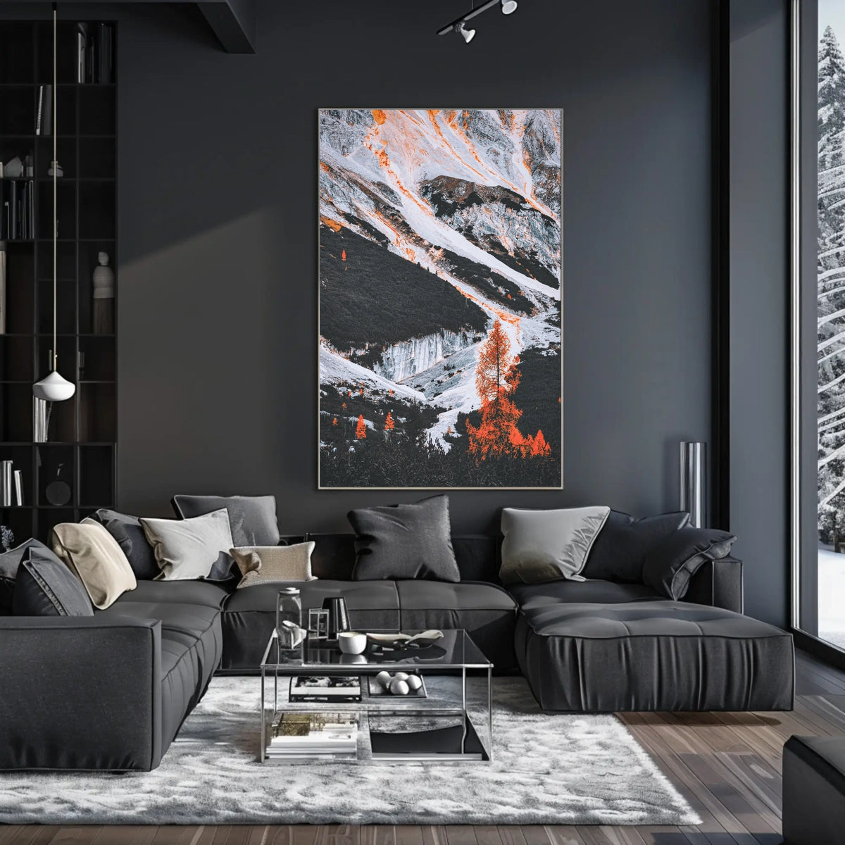 Majestic Surreal Mountain Landscape Art Poster