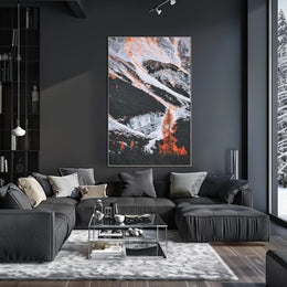 Majestic Surreal Mountain Landscape Art Poster