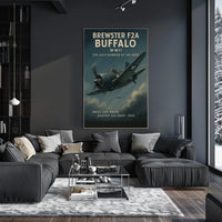 Brewster F2A Buffalo The Agile Warrior Poster