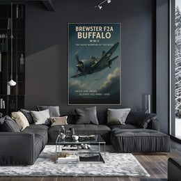 Brewster F2A Buffalo The Agile Warrior Poster