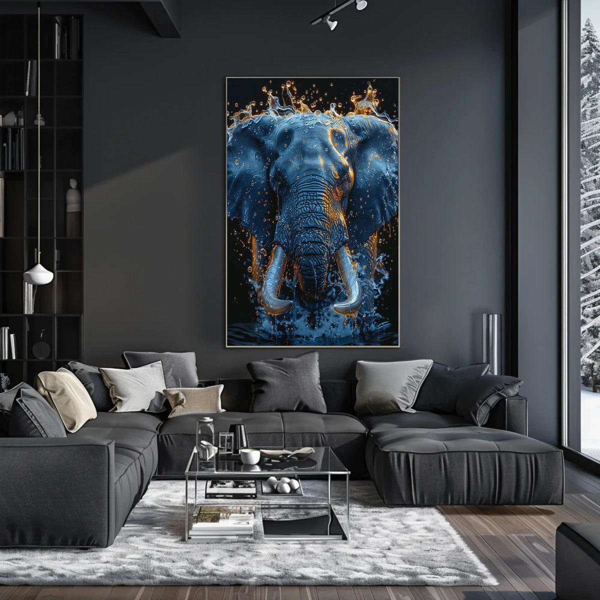 Majestic Water Elephant Poster
