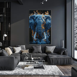 Majestic Water Elephant Poster