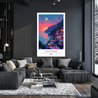 Positano Sunset Dreamscape Travel Poster