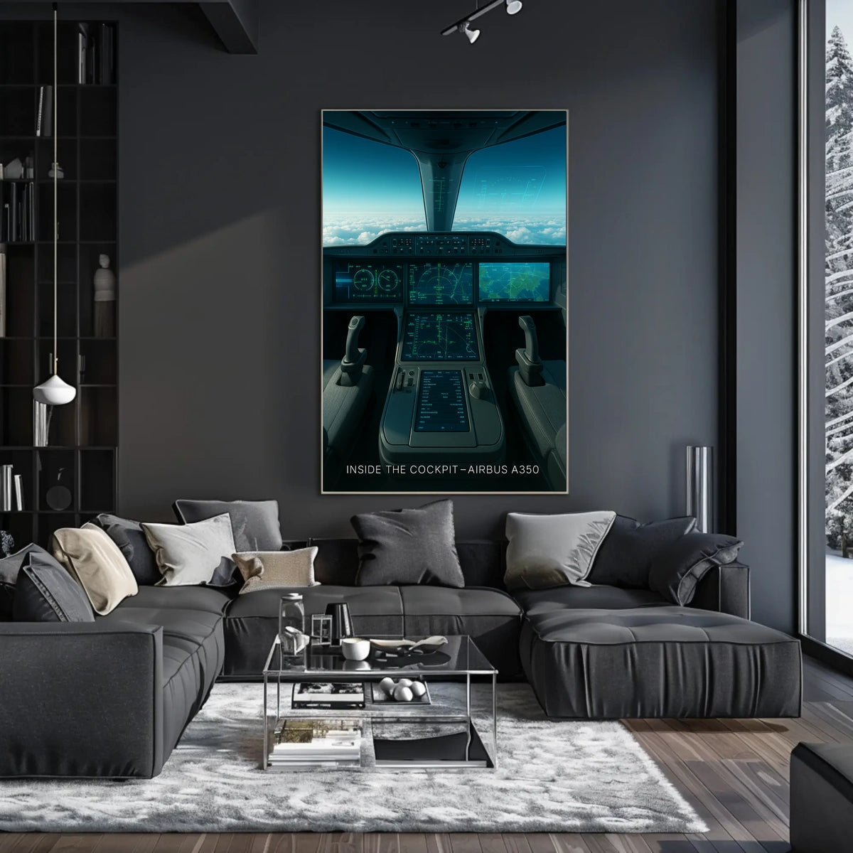 Inside the Cockpit Airbus A350 Poster