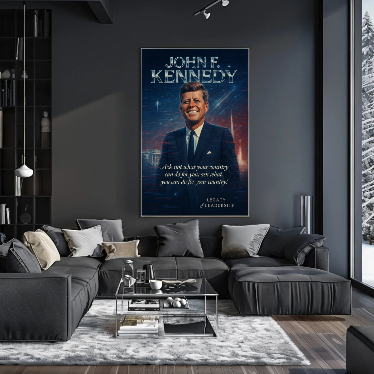 John F. Kennedy Patriotic Vintage Poster Art Print