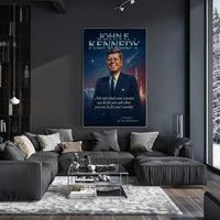 John F. Kennedy Patriotic Vintage Poster Art Print