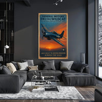 Wildcat FM1 FM2 Aviation Poster Vintage Plane Print