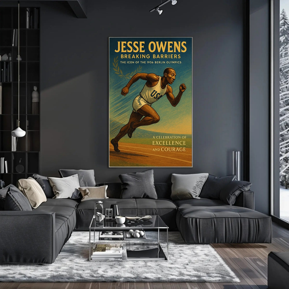 Breaking Barriers: Vintage Olympic Athlete Poster