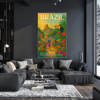 Brazil Heartbeat of South America Poster Art Print PosterGoat