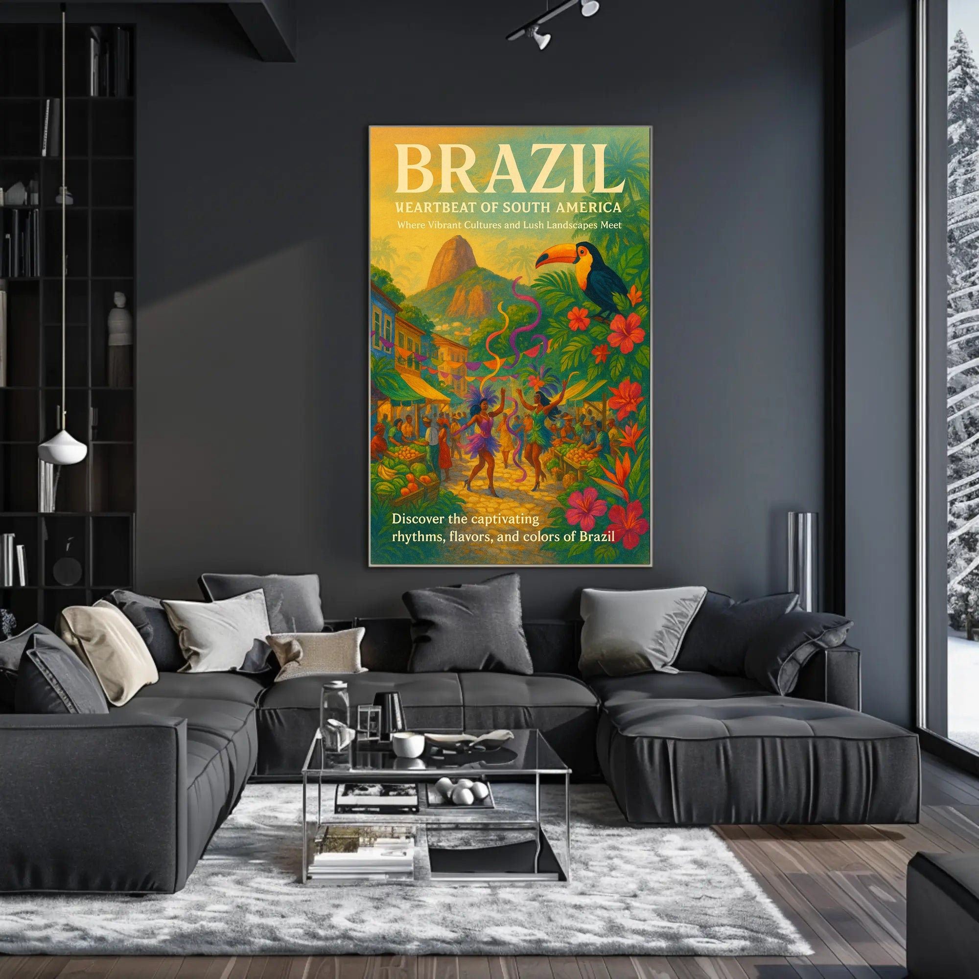 Brazil Heartbeat of South America Poster Art Print PosterGoat