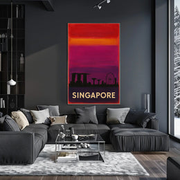 Singapore Skyline Poster