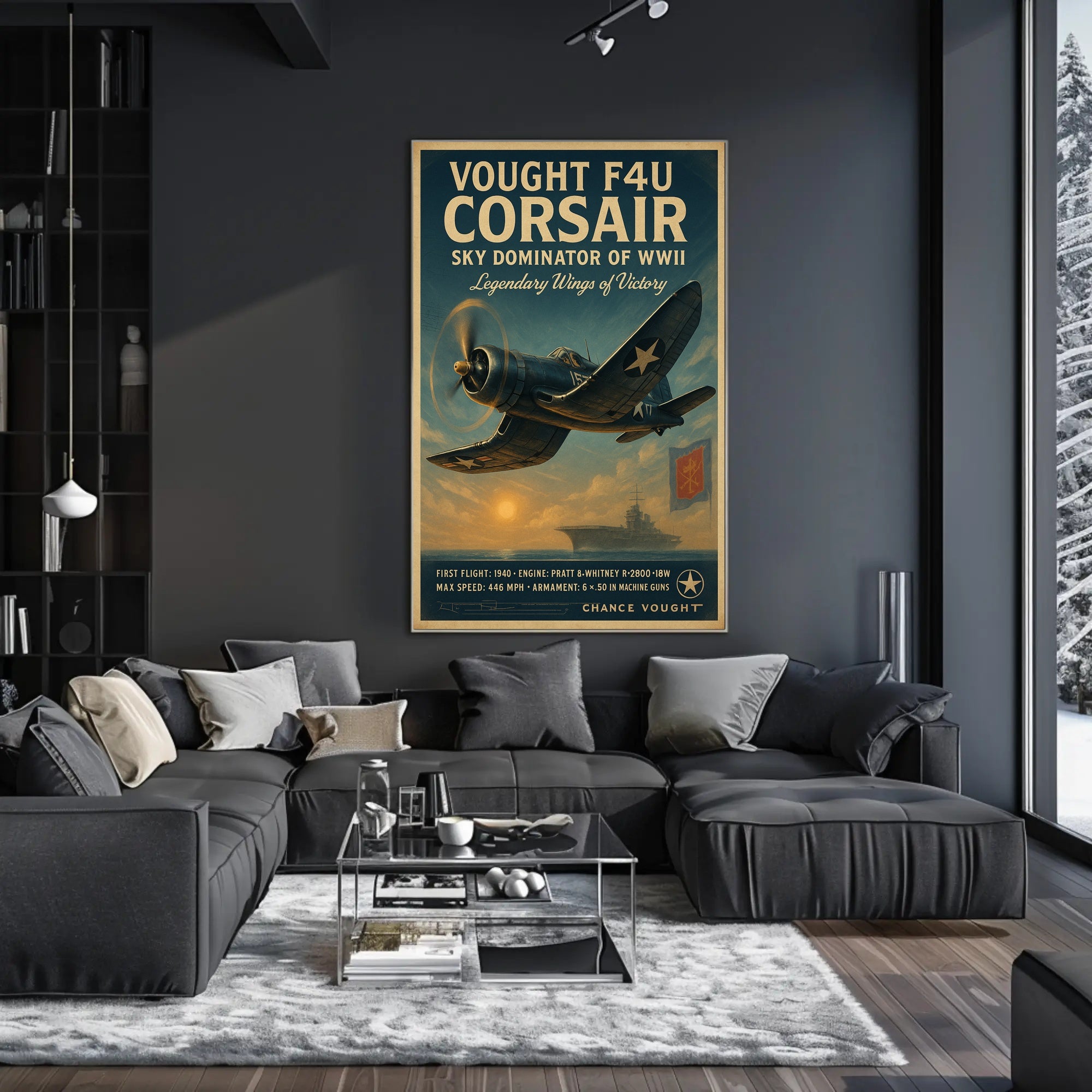 Vought F4U Corsair: Sky Dominator of WWII Poster