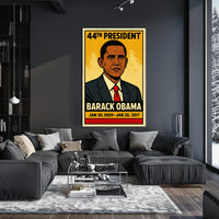 Barack Obama 44th President of the United States Inked Comic Style Poster
