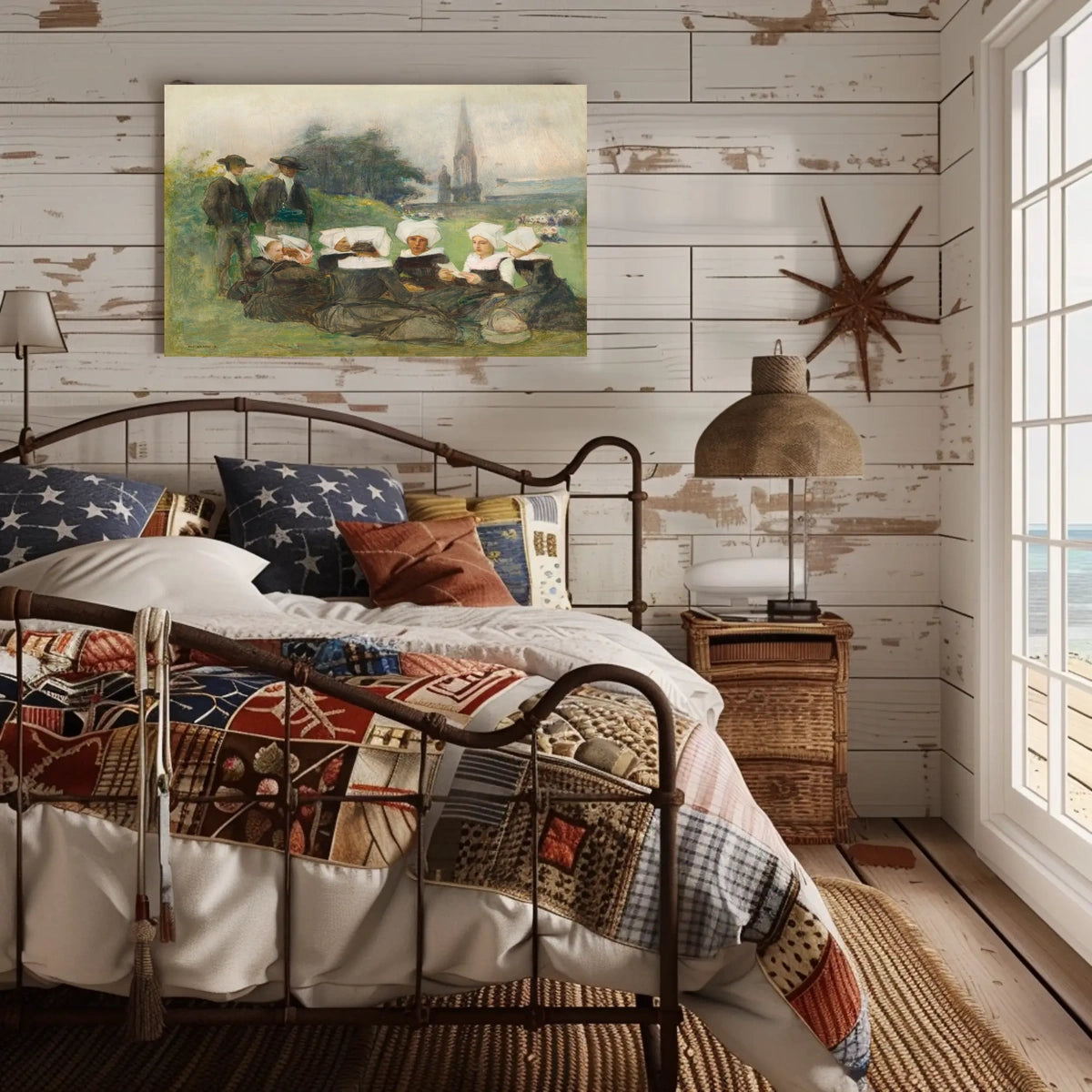 Traditional European Gathering: Serene Pastoral Heritage Poster