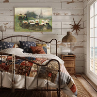 Traditional European Gathering: Serene Pastoral Heritage Poster