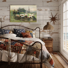 Traditional European Gathering: Serene Pastoral Heritage Poster