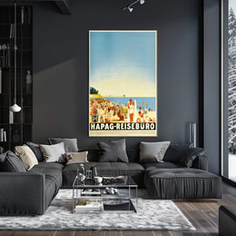 Hapag-Reisebüro Beach Scene Poster