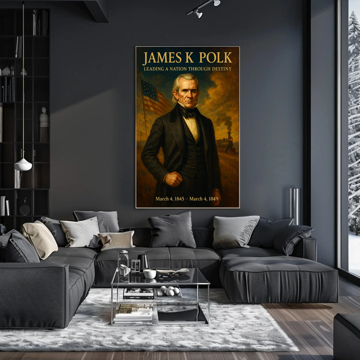 James K. Polk Vintage Historical Poster Art
