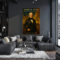 James K. Polk Vintage Historical Poster Art