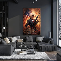 Harry S. Truman Illustrated Poster