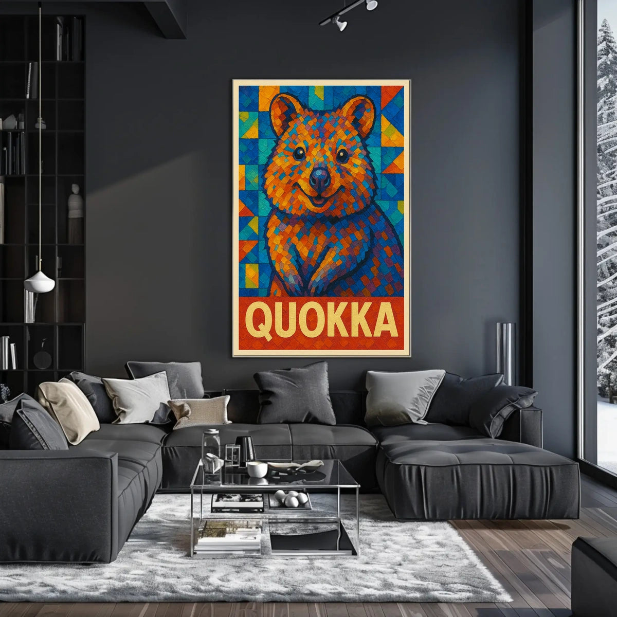 Quokka Mosaic Art Poster