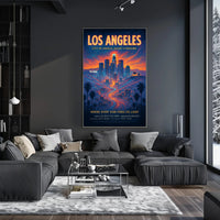 Los Angeles Skyline Dreams Urban or Cityscape Poster