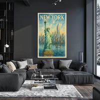 New York Iconic Landmarks Poster