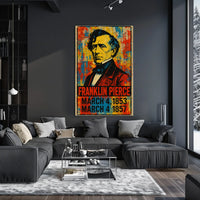Franklin Pierce 14th President of the United States Street Art Mashup Poster