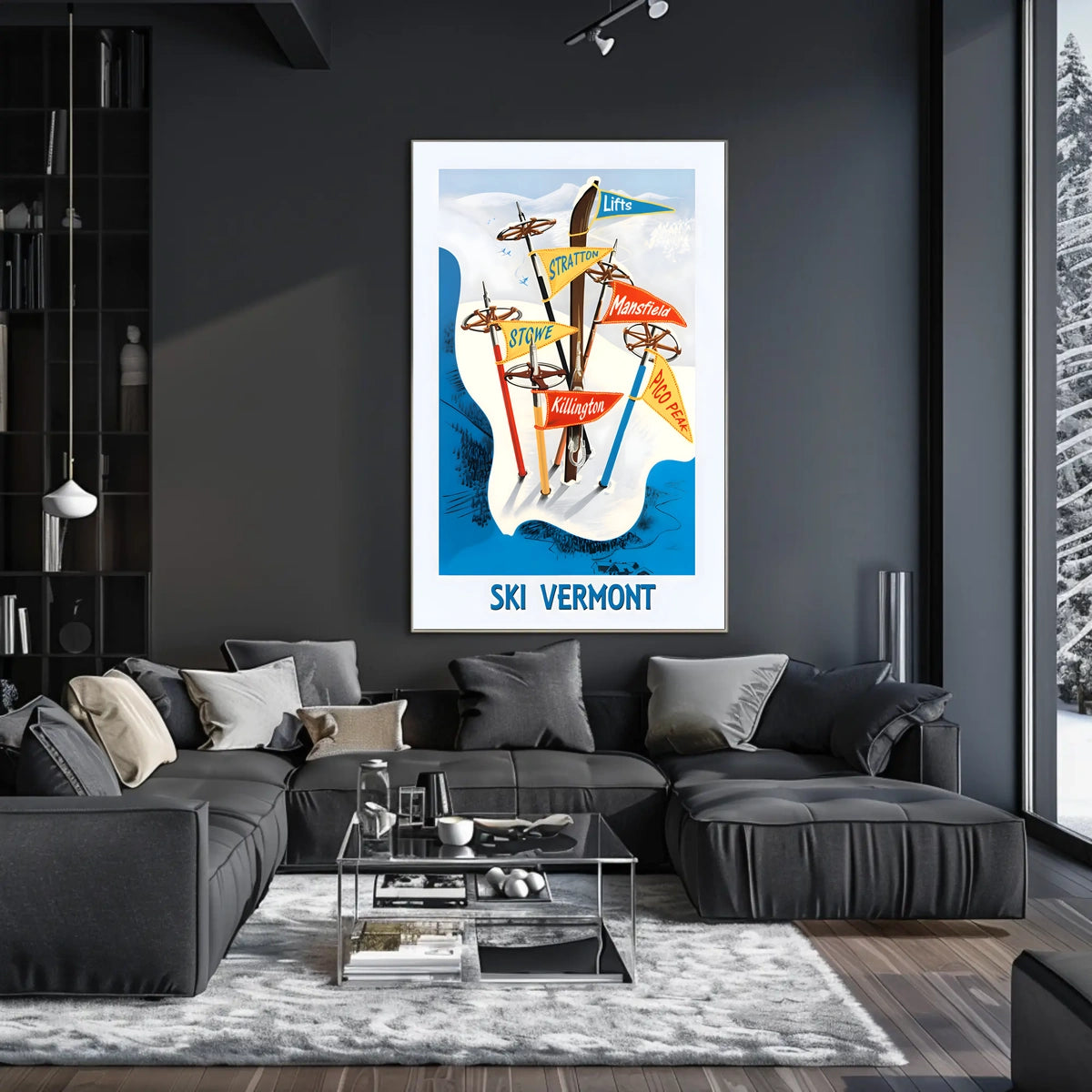 Ski Vermont Adventure Poster