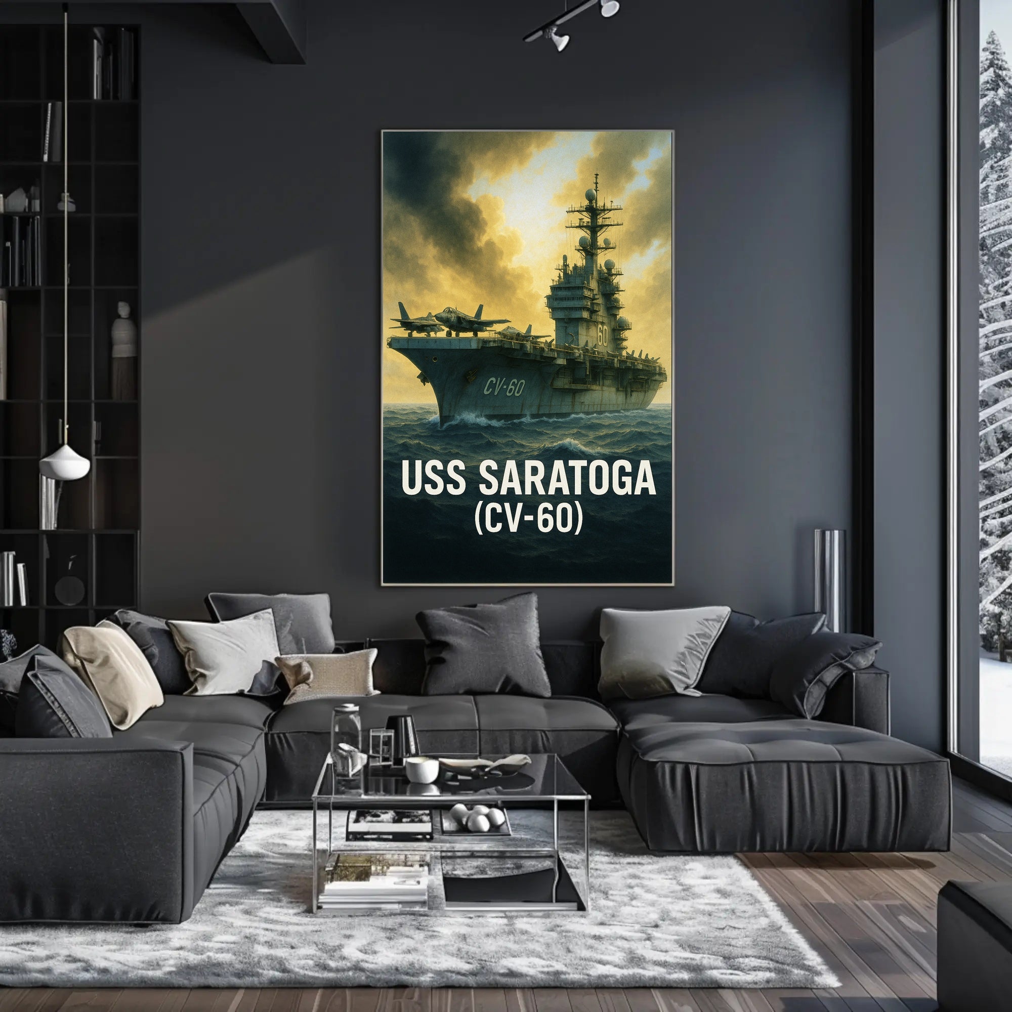 USS Saratoga (CV-60) Poster PosterGoat