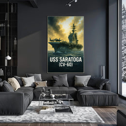 USS Saratoga (CV-60) Poster PosterGoat