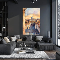 Vatican City St Peters Basilica View From Square Poster