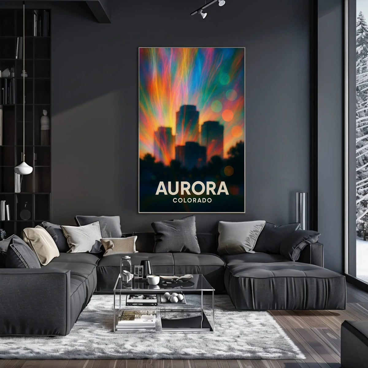 Aurora Colorado Scenic Travel Photography Realism Poster