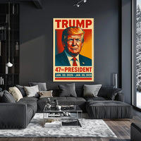 Trump 47th President Pop Art Wanderlust Poster