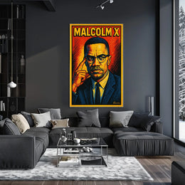 Malcolm X Iconic Leader Poster