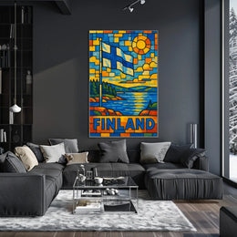 Finland In Vibrant Colors Poster