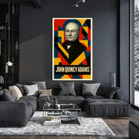 John Quincy Adams 6th President of the United States Abstract Pop Poster