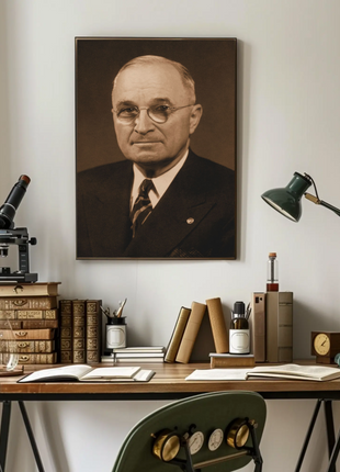 Harry Truman 33rd President Sepia Photo