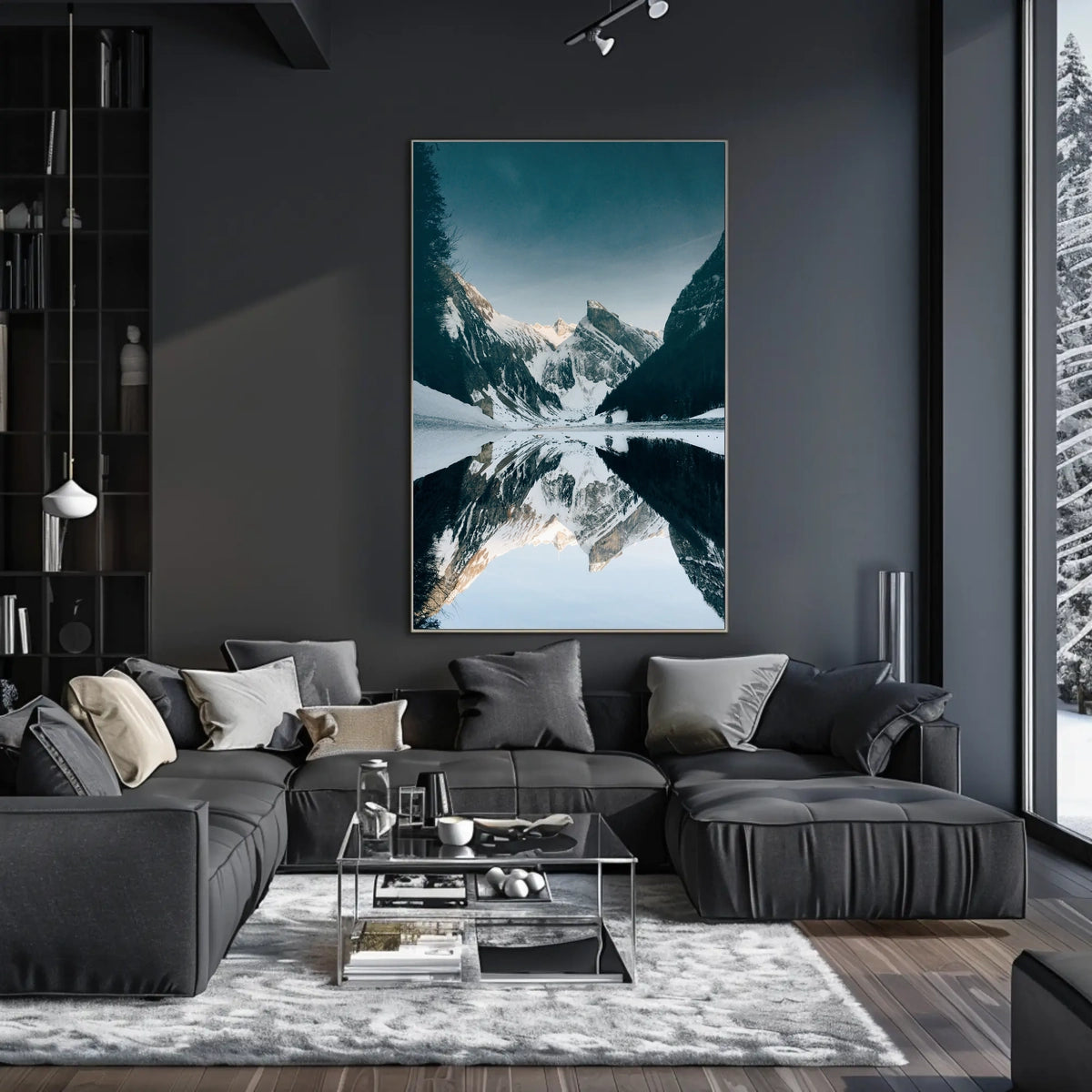 Breathtaking Winter Mountainscape: National Park Poster
