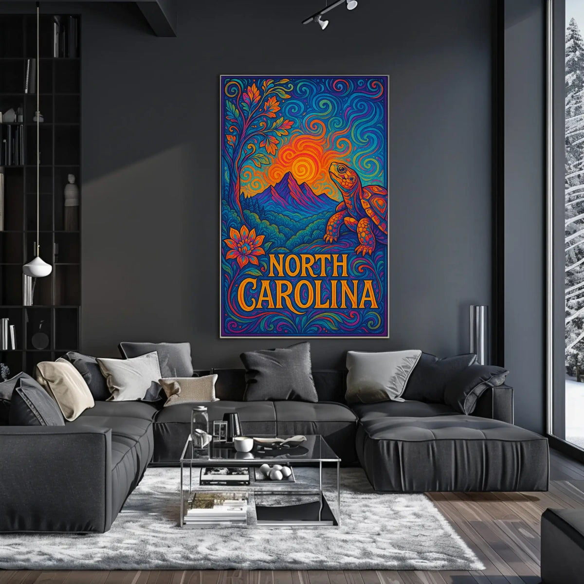 North Carolina A Vibrant Tribute Poster