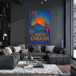 North Carolina A Vibrant Tribute Poster