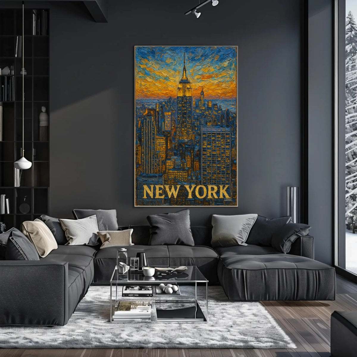 New York City Skyline Poster Wall Art for Home 18x24