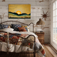 Sunrise Over Hills Poster