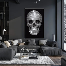 Skull Diamonds Luxurious Striking Poster