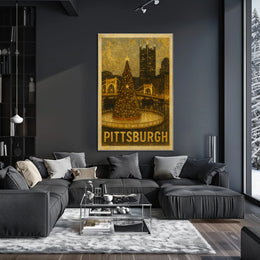 Pittsburgh Holiday Scene Poster