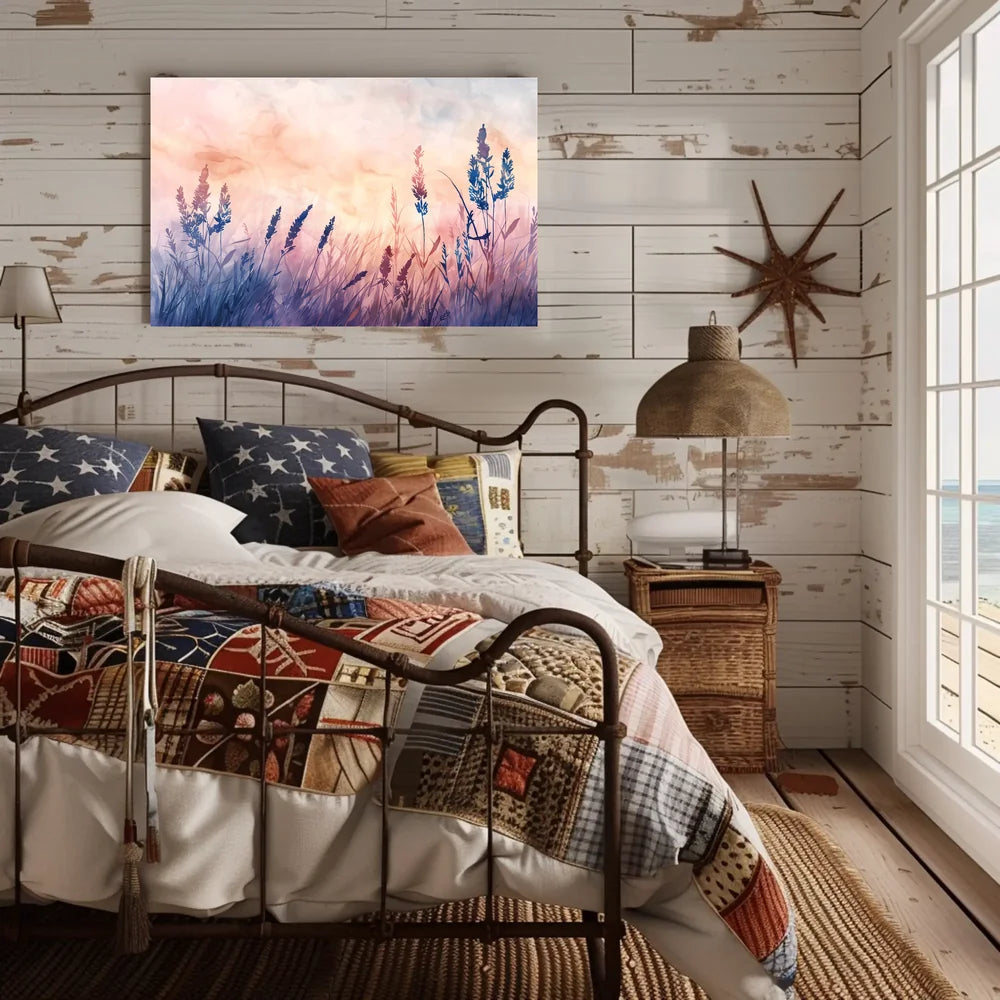 Serene Nature-Inspired Watercolor Landscape Art Poster