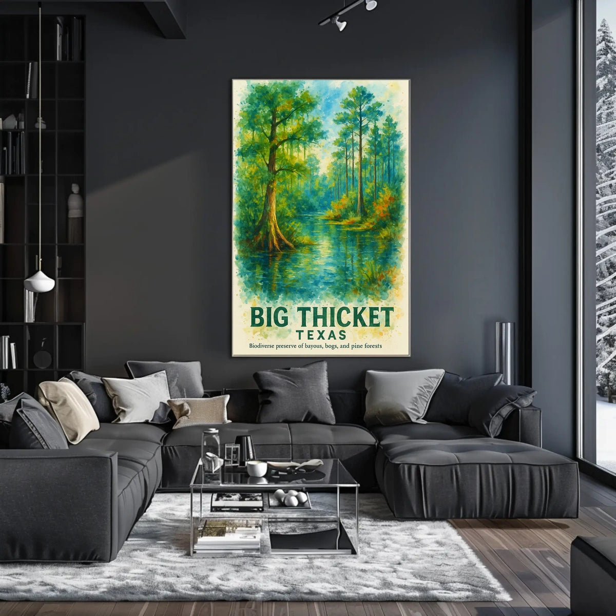Big Thicket Texas Watercolor Nature Poster Art