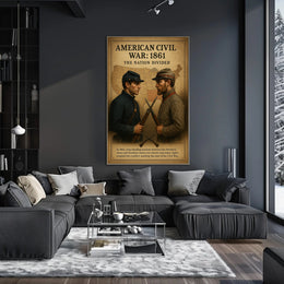 The Nation Divided American Civil War Poster PosterGoat