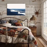 Serene Coastal Abstract: Modern Beach Art Poster